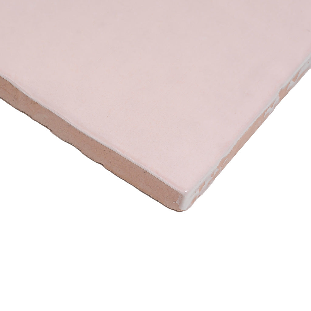 Soft Pink 5x5 Glossy Subway Ceramic Tile (57 pack, 10.76 sq ft/case) - Sample