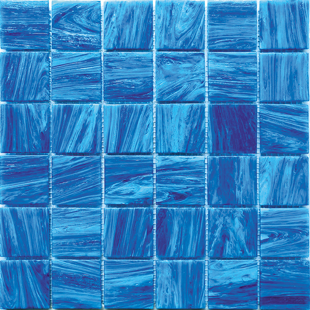 Ultrmarine Blue 12x12 Glossy Uniform square Glass Mosaic Tile (10 pack, 10 sq ft/case)