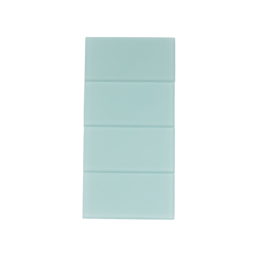 Blizzard Blue 3x6 Matte Subway Glass Tile (40 pack, 5 sq ft/case) - Sample