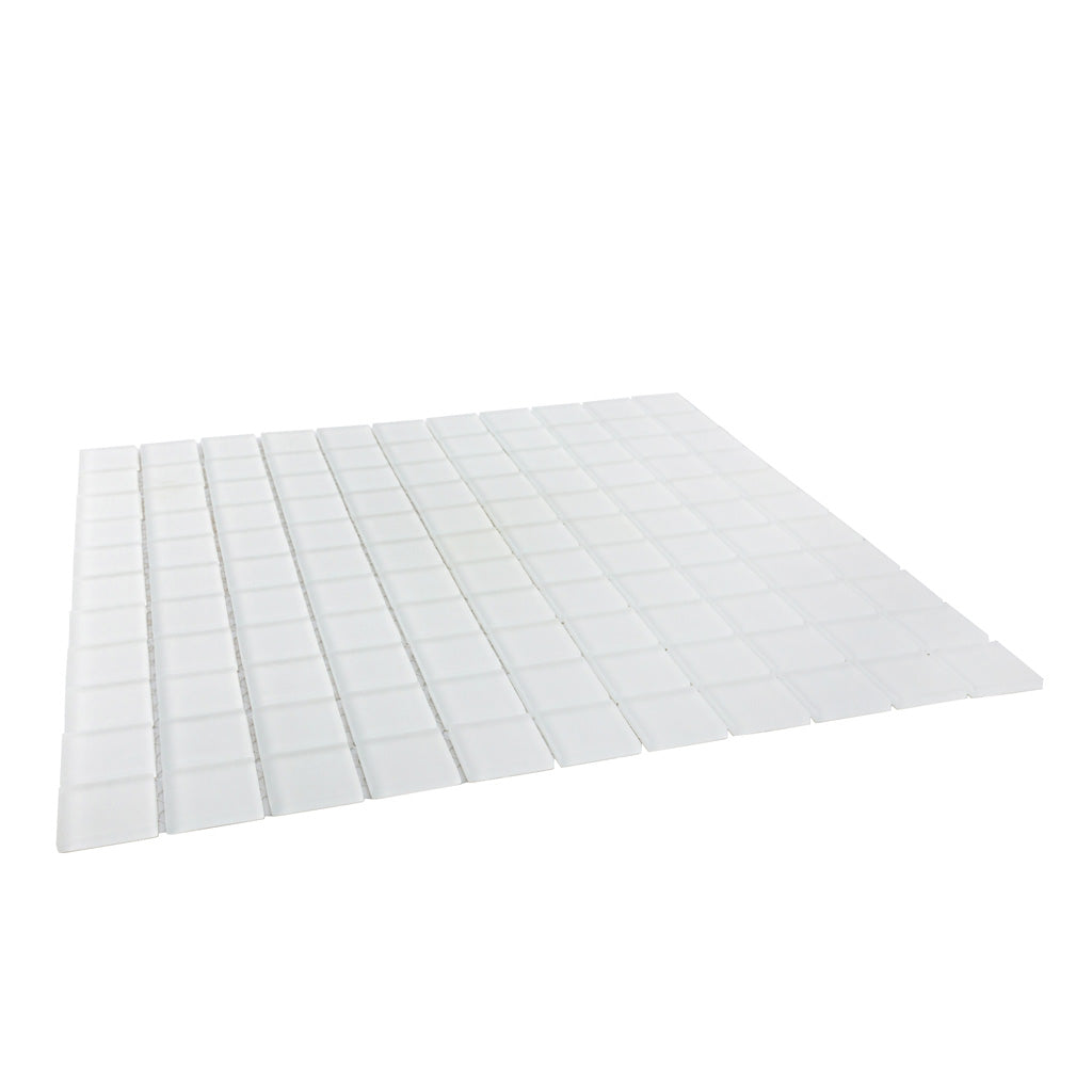 White 12x12 Matte Square Glass Mosaic Tile (10 pack, 9.67 sq ft/case)