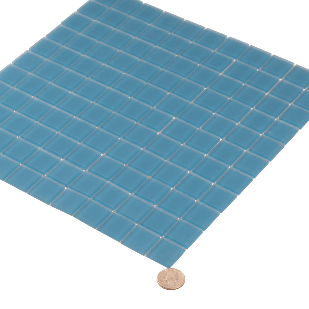 Cerulean Blue 12x12 Matte Square Glass Mosaic Tile (10 pack, 9.67 sq ft/case)