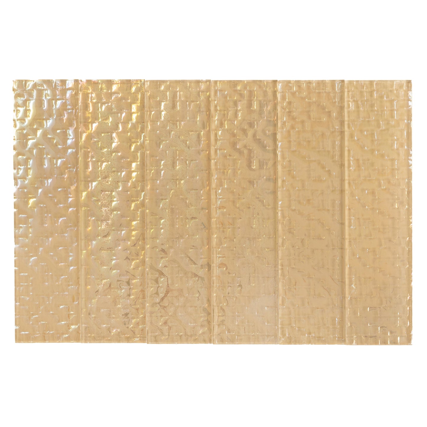 Champagne Gold 3x12 Glossy Brick Glass Subway Tile (20 pack, 5 sq ft/case)