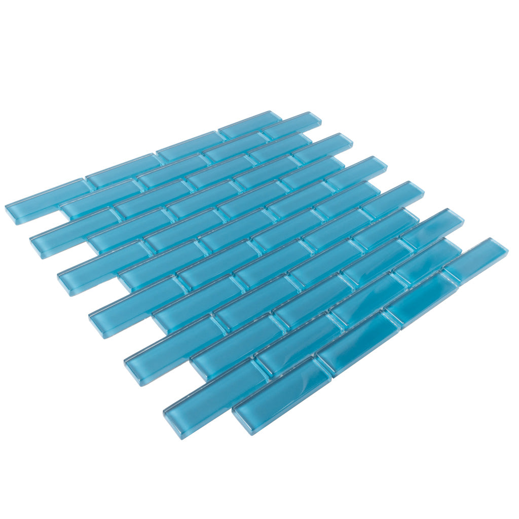 Cerulean Blue 12x12 Glossy Glass Mosaic Tile (5 pack, 4.92 sq ft/case)