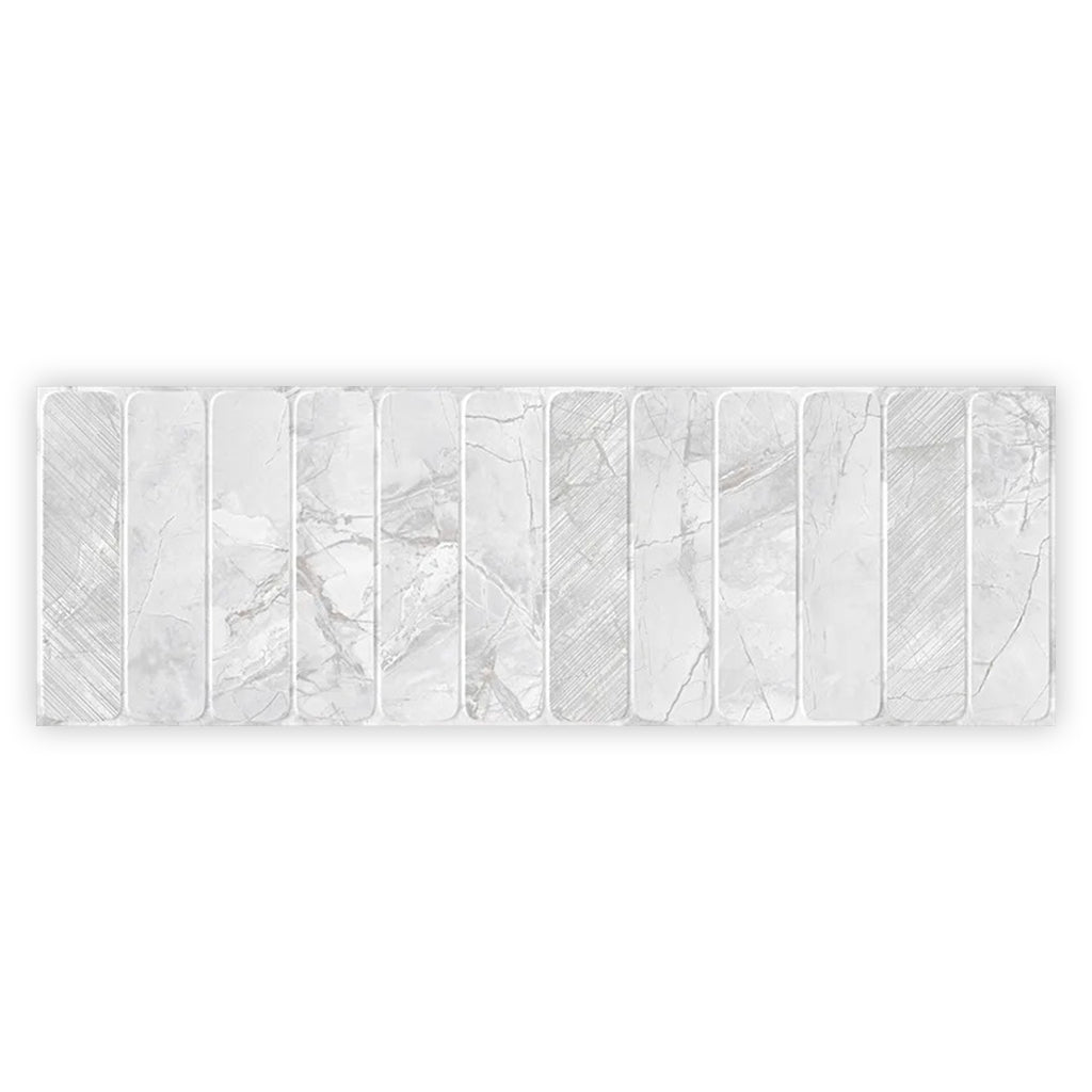 Soft Gray White 16x48 Matte Ceramic Large Format Tile (3 pack, 15.5 sq ft/case)