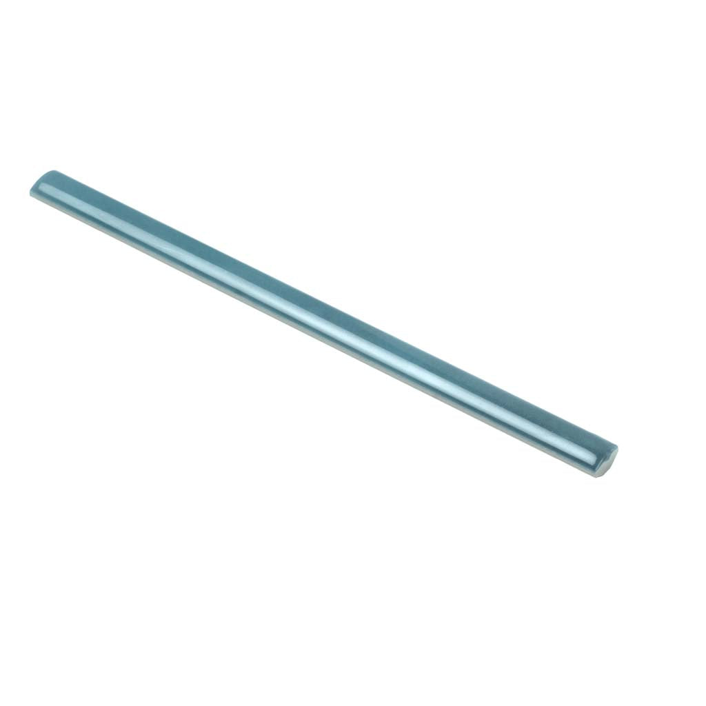 Teal Green 0.5x8 Glossy Ceramic Pencil Tile Trim (10 pack, 0.3 sq ft/case) - Sample