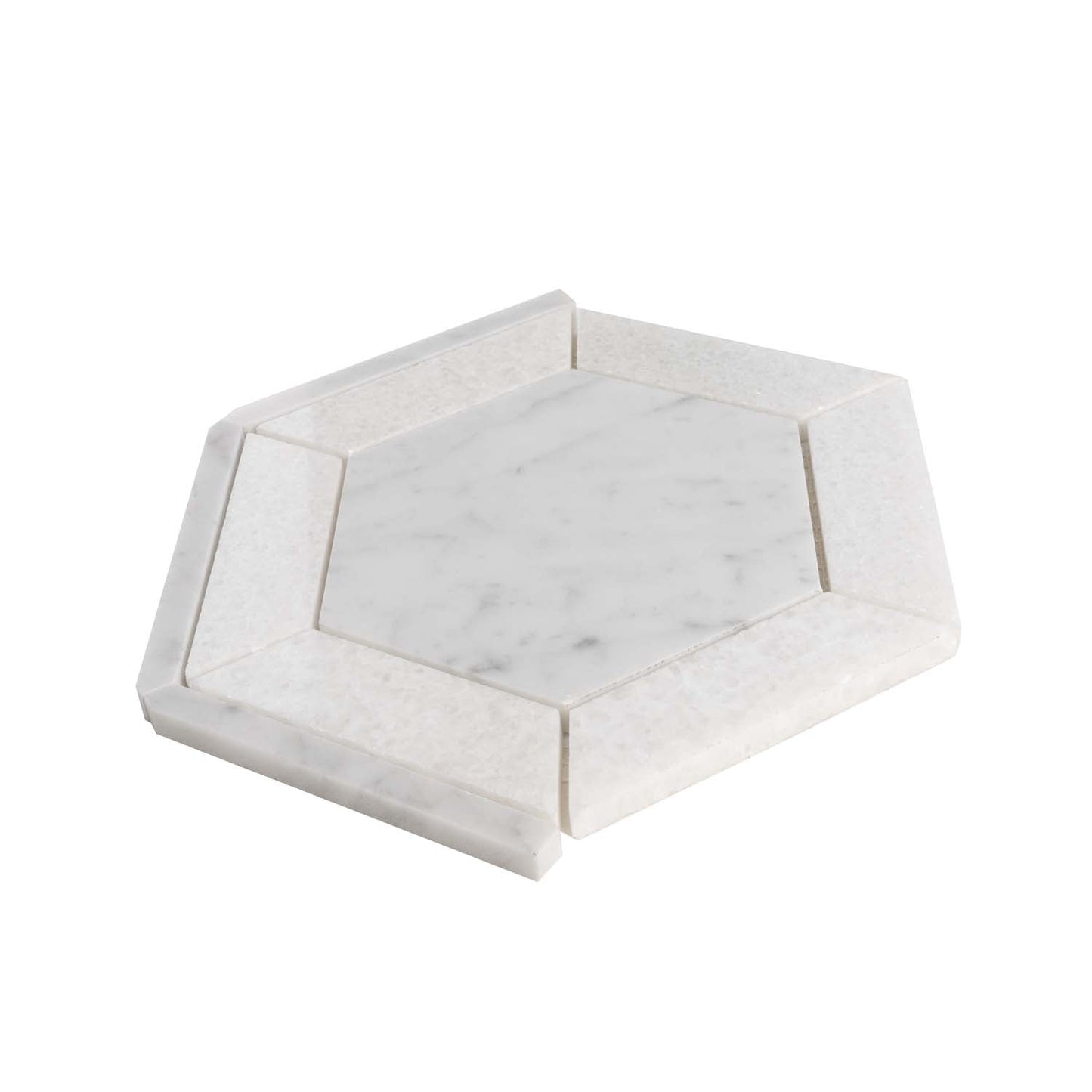 Bianco Carrara, Crystal White 8x8 Polished Hexagon Marble Mosaic Tile (5 pack, 1.83 sq ft/case)