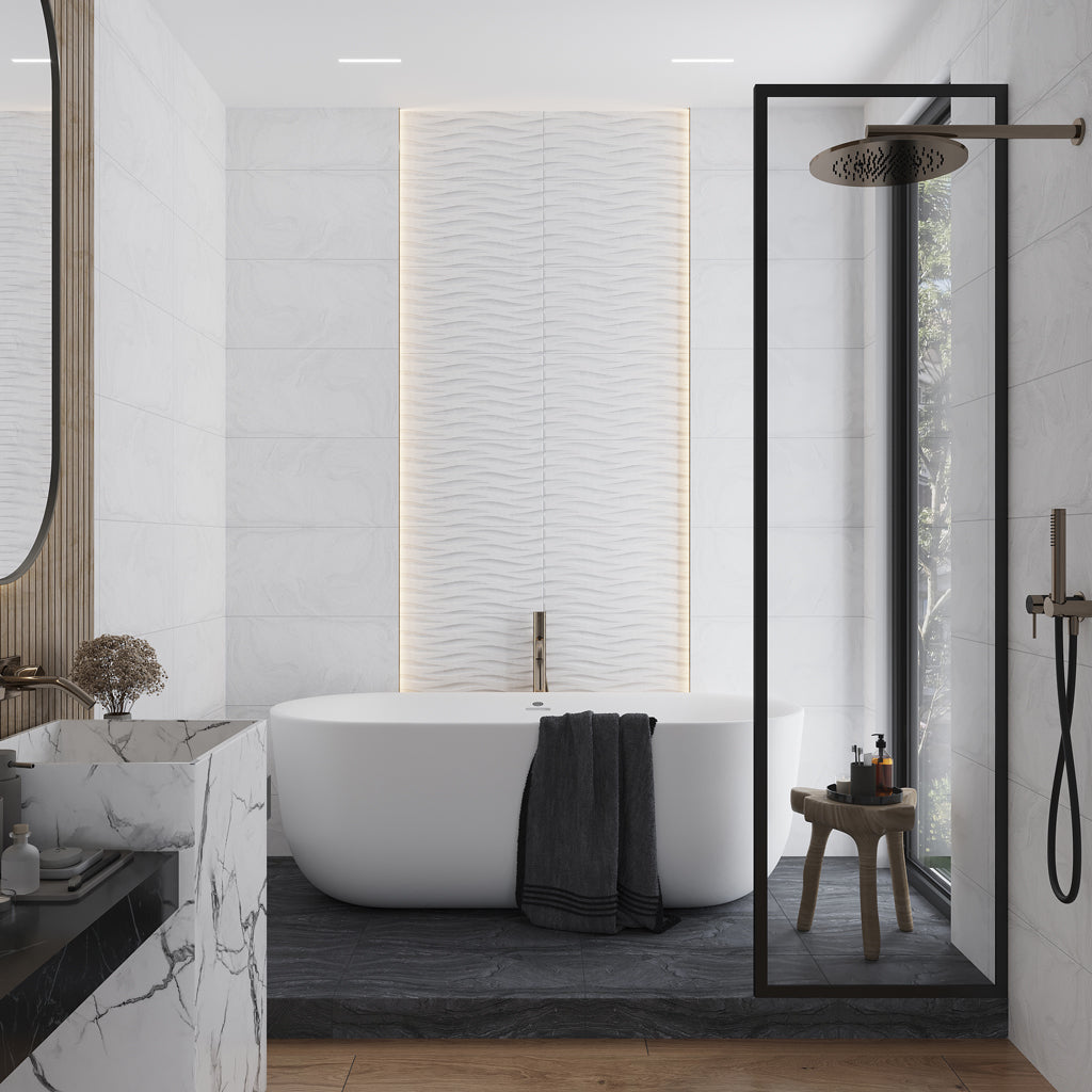 White 12x24 Field Matte Porcelain Tile (5 pack, 10.763 sq ft/case) - Sample