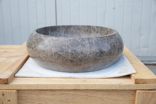 Emperador Brown Natural Stone Marble Vessel Sink Polished (D)16" (H)6"