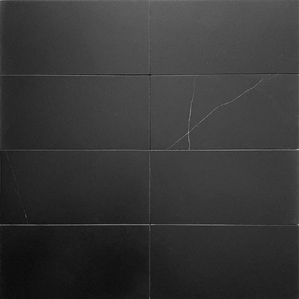 Eastern Black 3x6 Honed Subway Marble Tile (40 pack, 5 sq ft/case)