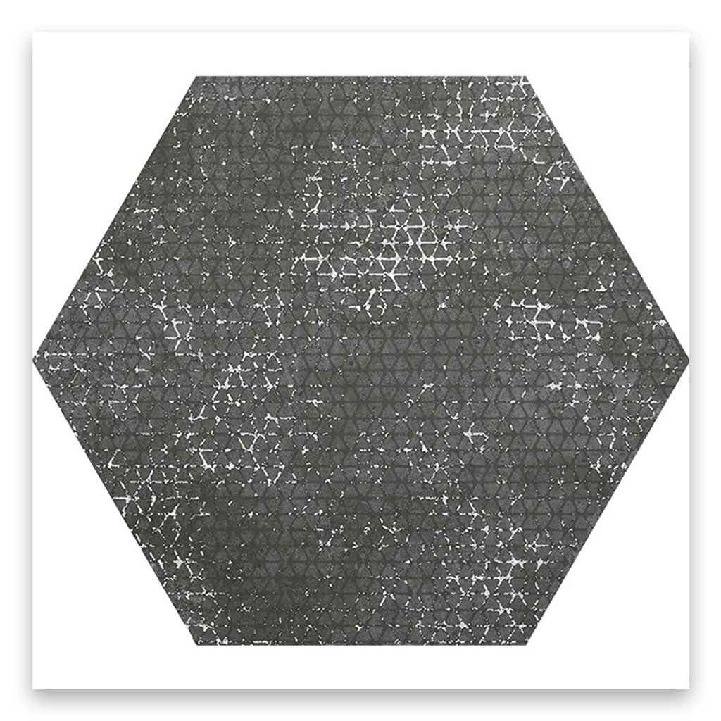 Graphite Gray 9x11 Textured Hexagon Porcelain Tile (16 pack, 8.07 sq ft/case) - Sample