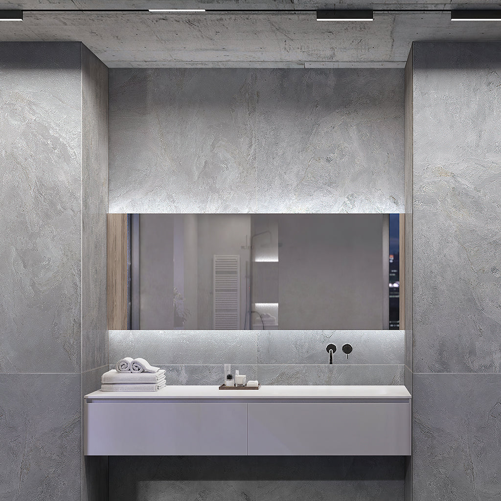 Gray 24x48 Matte Porcelain Large Format Tile (2 pack, 15.55 sq ft/case)