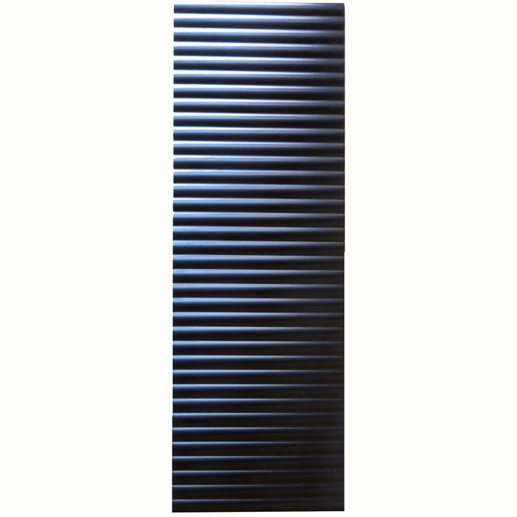 Black 12x36 Matte Fluted Ceramic Large Format Tile (4 pack, 11.63 sq ft/case) - Sample