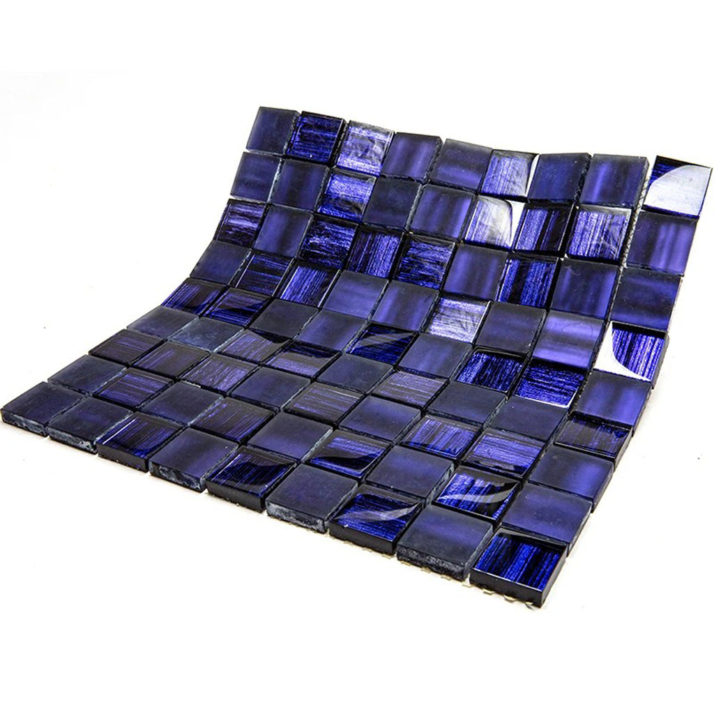 Purple 11x11 Glossy Matte Square Glass Mosaic Tile (5 pack, 4.43 sq ft/case)
