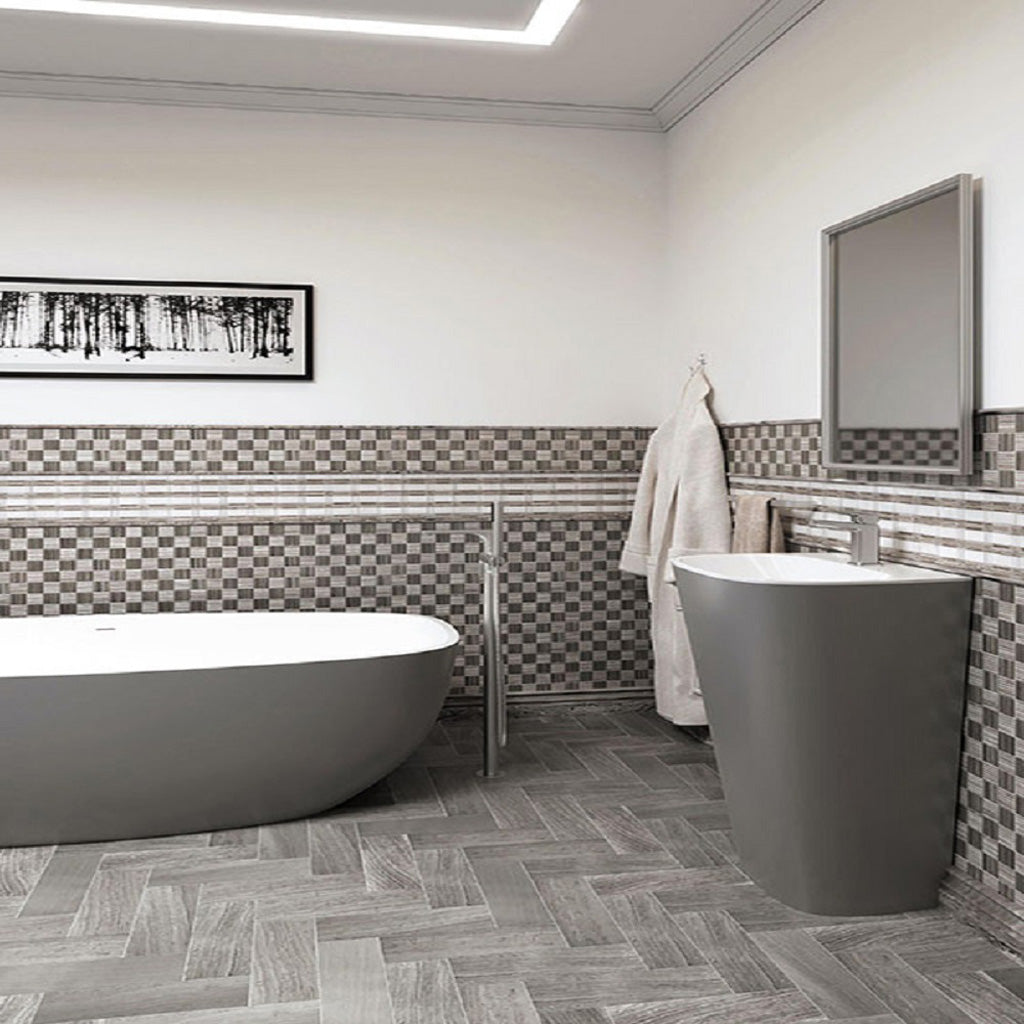 White 12x12 Polished Marble Mosaic Tile (5 pack, 5 sq ft/case)