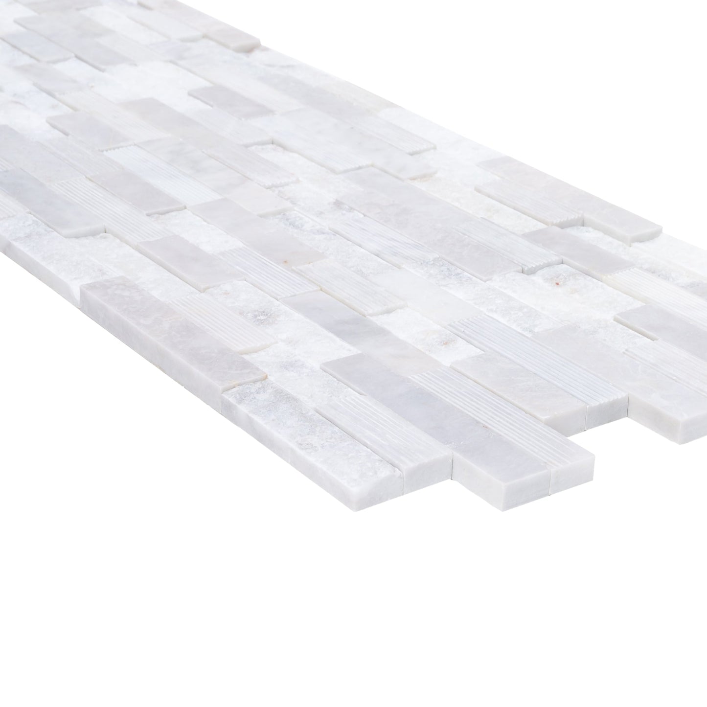 Carrara White Multi Surface 3D Marble Ledger Panel 6x24 – Full Truckload