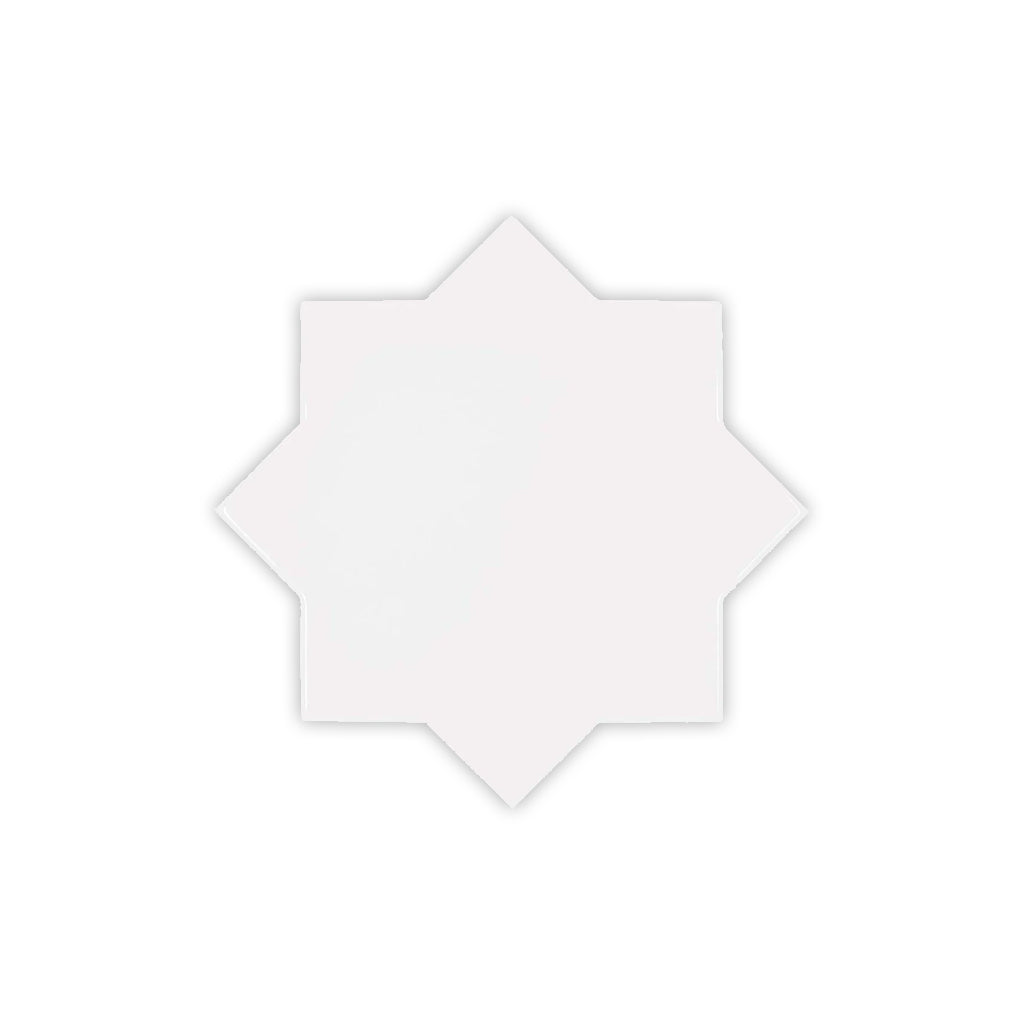 Pearl White 5x5 Glossy Star Ceramic Tile (27 pack, 5.37 sq ft/case)