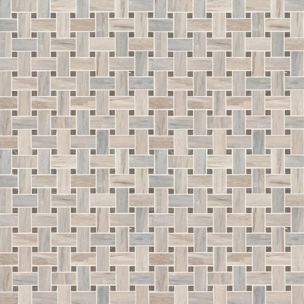 MSI-Angora-basketweave-12X12-polished-marble-mosaic-tile-SMOT-ANGORA-BWP10MM-multiple-tiles-top-view.