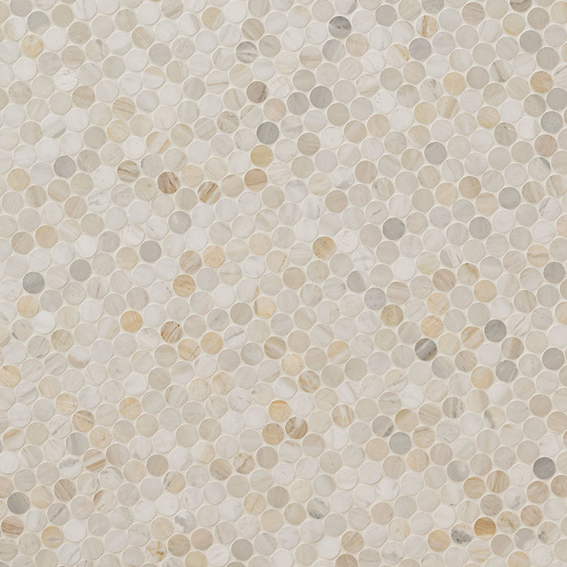 MSI-Athena-gold-12x12-pennyround-honed-marble-mosaic-tile-SMOT-ATHGOL-PENRDH-multiple-tiles-topview-2