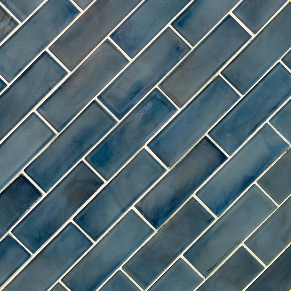 MSI Blue Shimmer Glass Subway Mosaic Tile 11.75"x11.75"