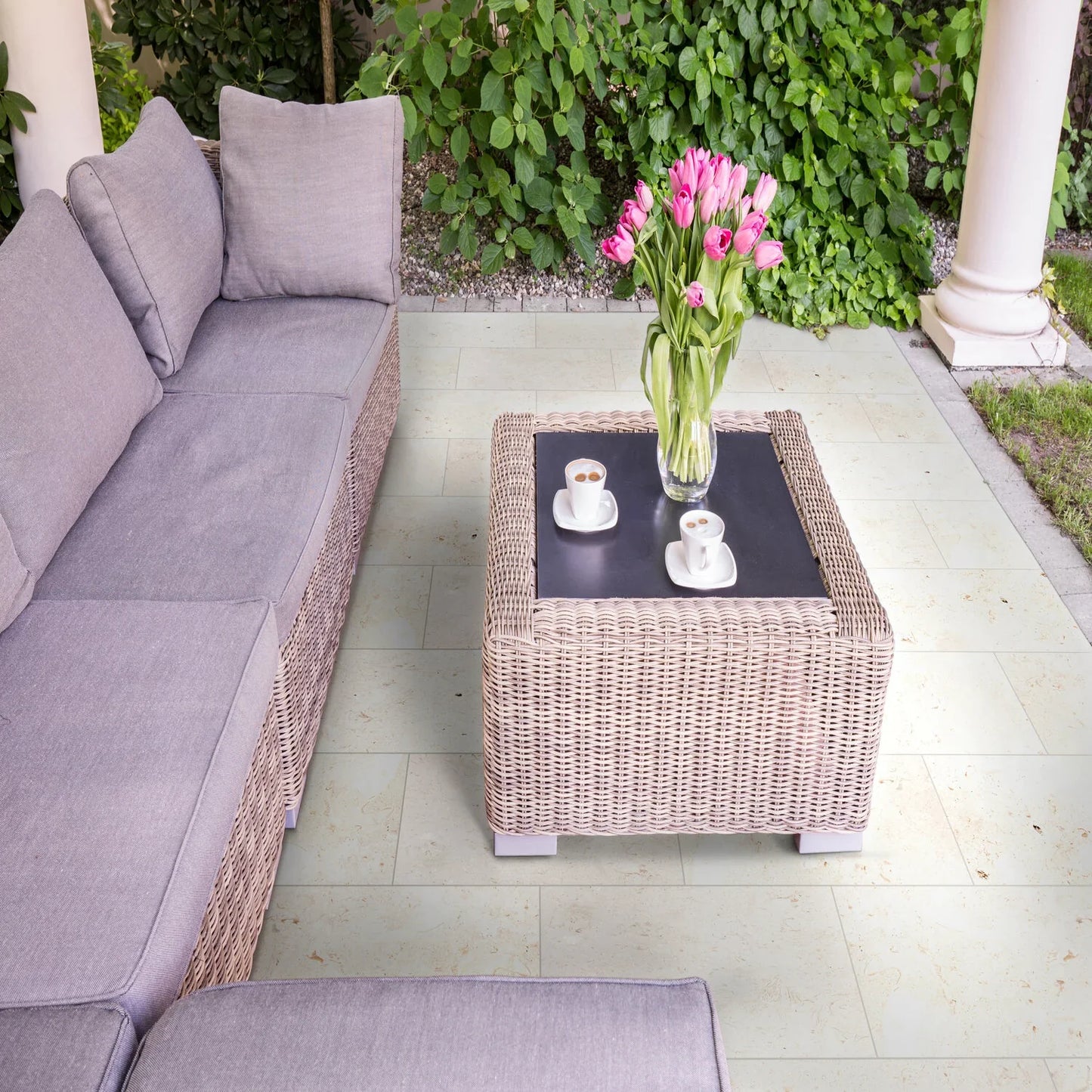 MSI Mayra White Tumbled Limestone Paver - 16"x24"