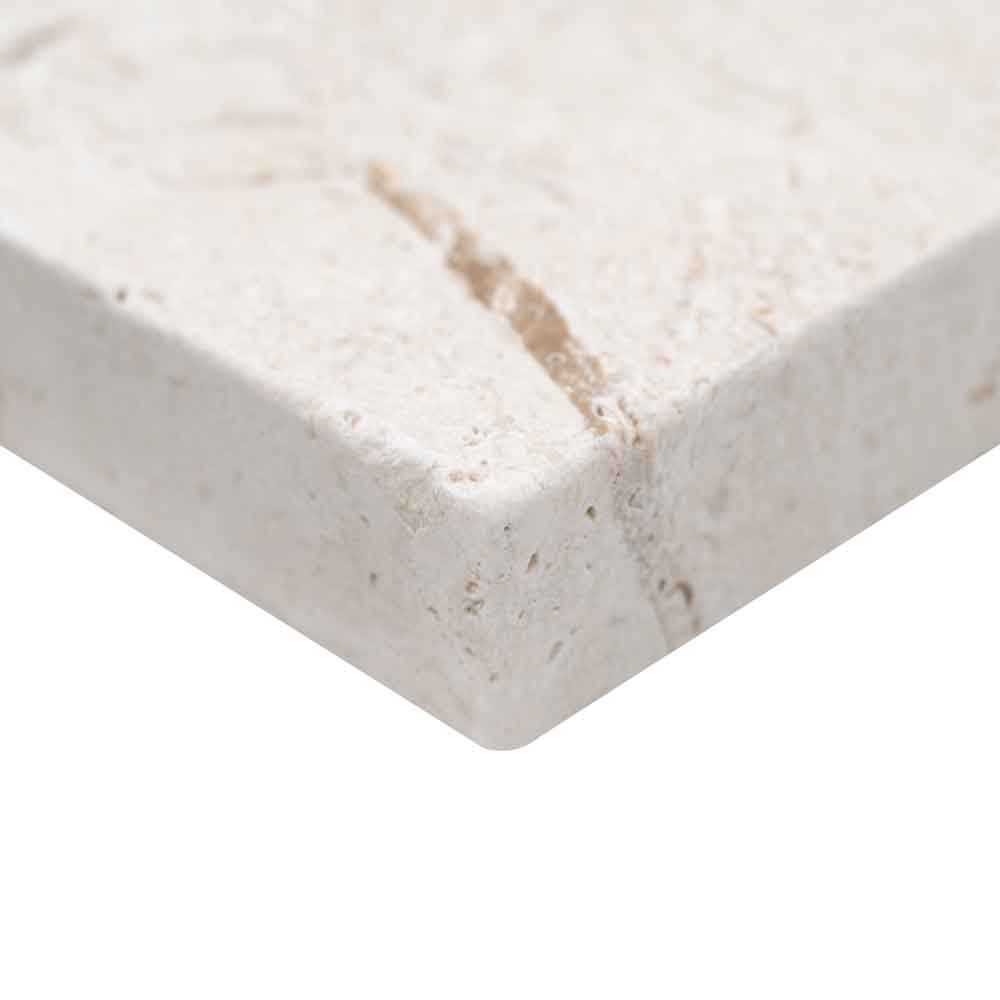 Mayra White Tumbled Limestone Antique Pattern Set Tiles - Full TruckLoad
