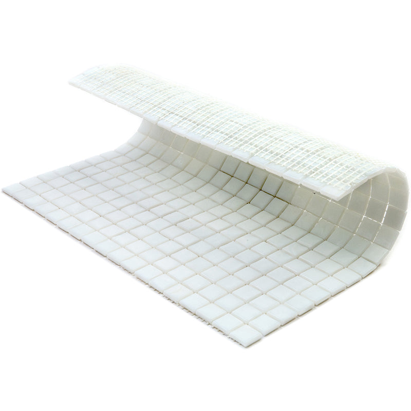 Pearl White 12x12 Glossy Uniform Square Glass Mosaic Tile (20 pack, 18.69 sq ft/case)