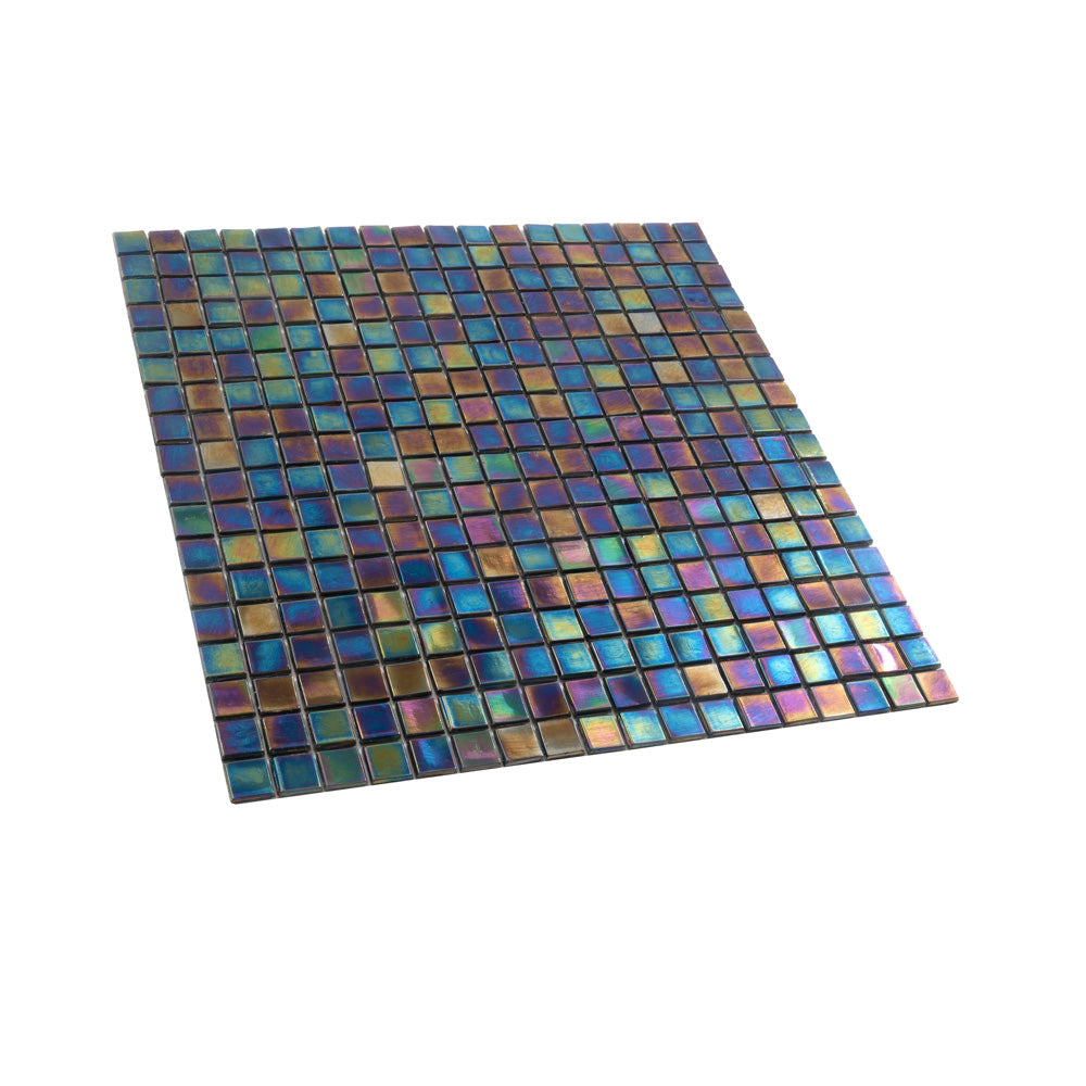Shimmer Multi Blue 12x12 Glossy Uniform Square Glass Mosaic Tile (20 pack, 18.69 sq ft/case) - Sample