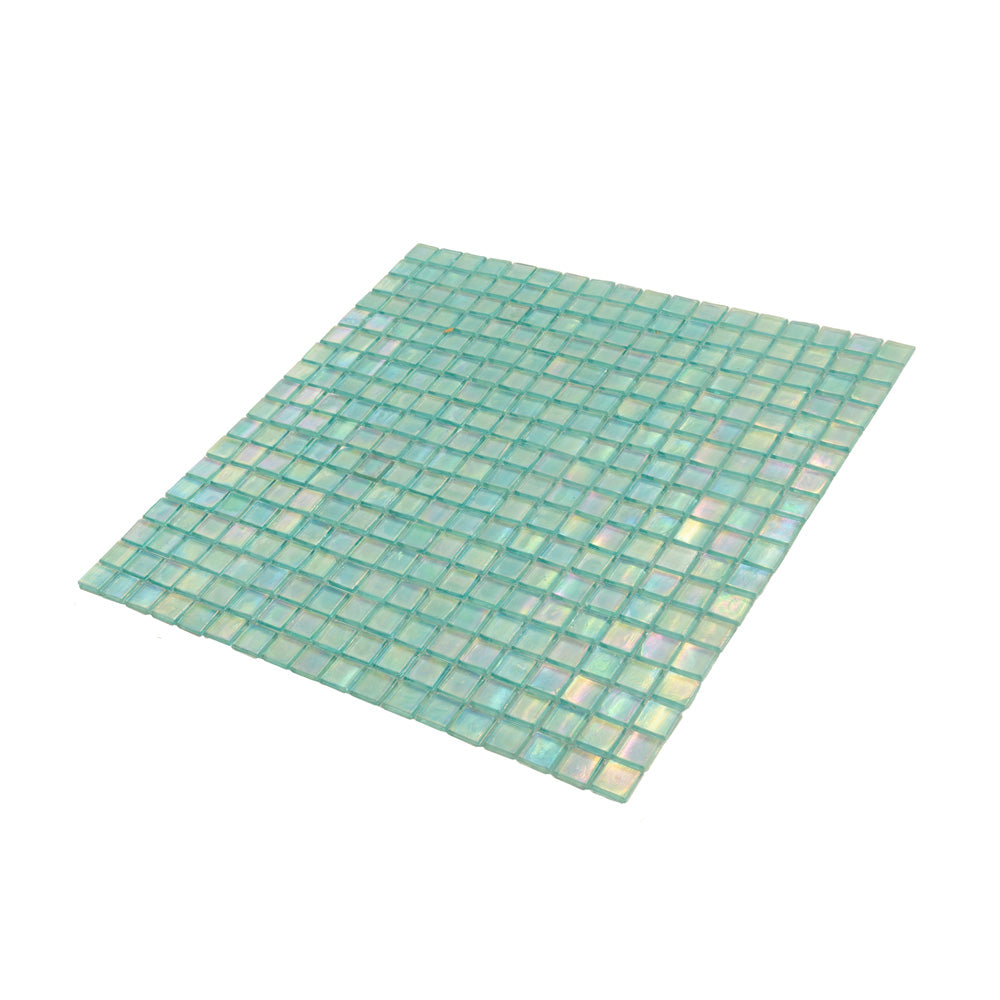 Sea Green 12x12 Glossy Uniform Square Glass Mosaic Tile (20 pack, 18.69 sq ft/case) - Sample
