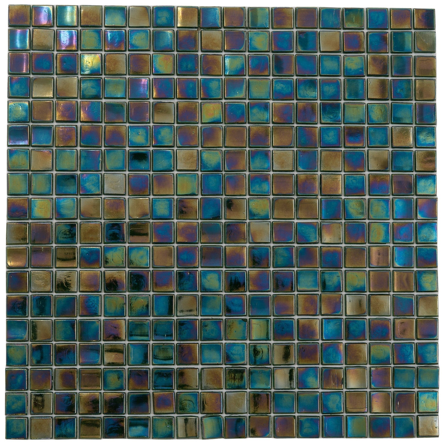 Rainbow Green 12x12 Glossy Uniform Square Glass Mosaic Tile (20 pack, 18.69 sq ft/case) - Sample