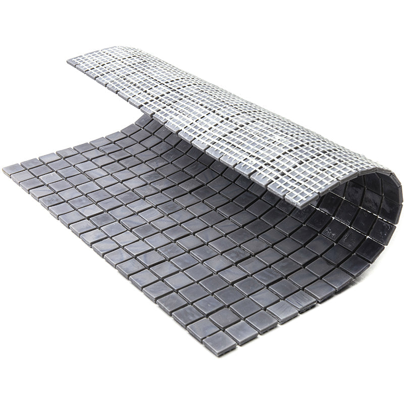 Metal Gray 12x12 Glossy Uniform Square Glass Mosaic Tile (20 pack, 18.69 sq ft/case)