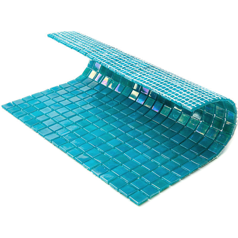 Dark Ocean Green 12x12 Glossy Uniform Square Glass Mosaic Tile (20 pack, 18.69 sq ft/case) - Sample