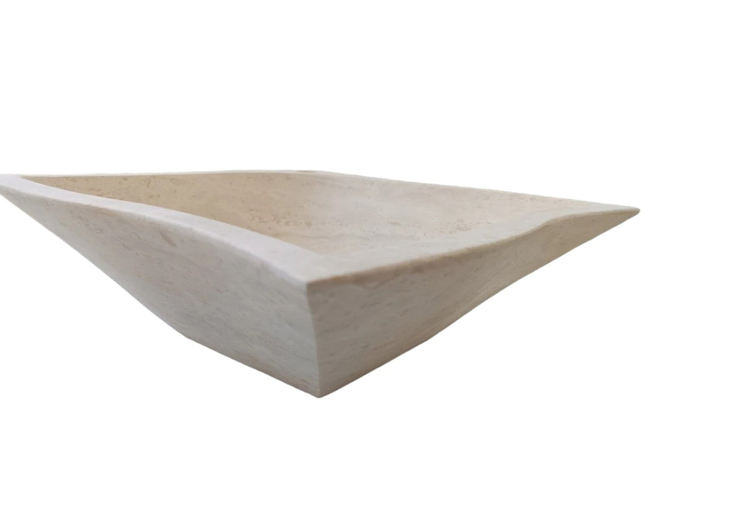 Natural Stone Travertine Unique Modern Special Design Vessel Sink (W)17.7" (L)17.7" (H)5.9"