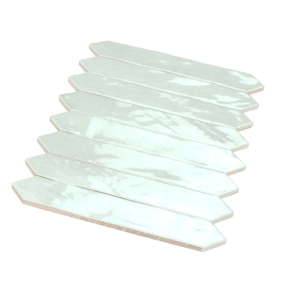 Pistachio Green 2x10 Glossy Picket Ceramic Tile (23 pack, 2.37 sq ft/case)