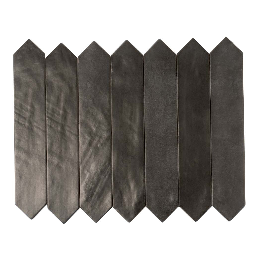 Black 2x10 Matte Picket Ceramic Tile (23 pack, 2.37 sq ft/case)