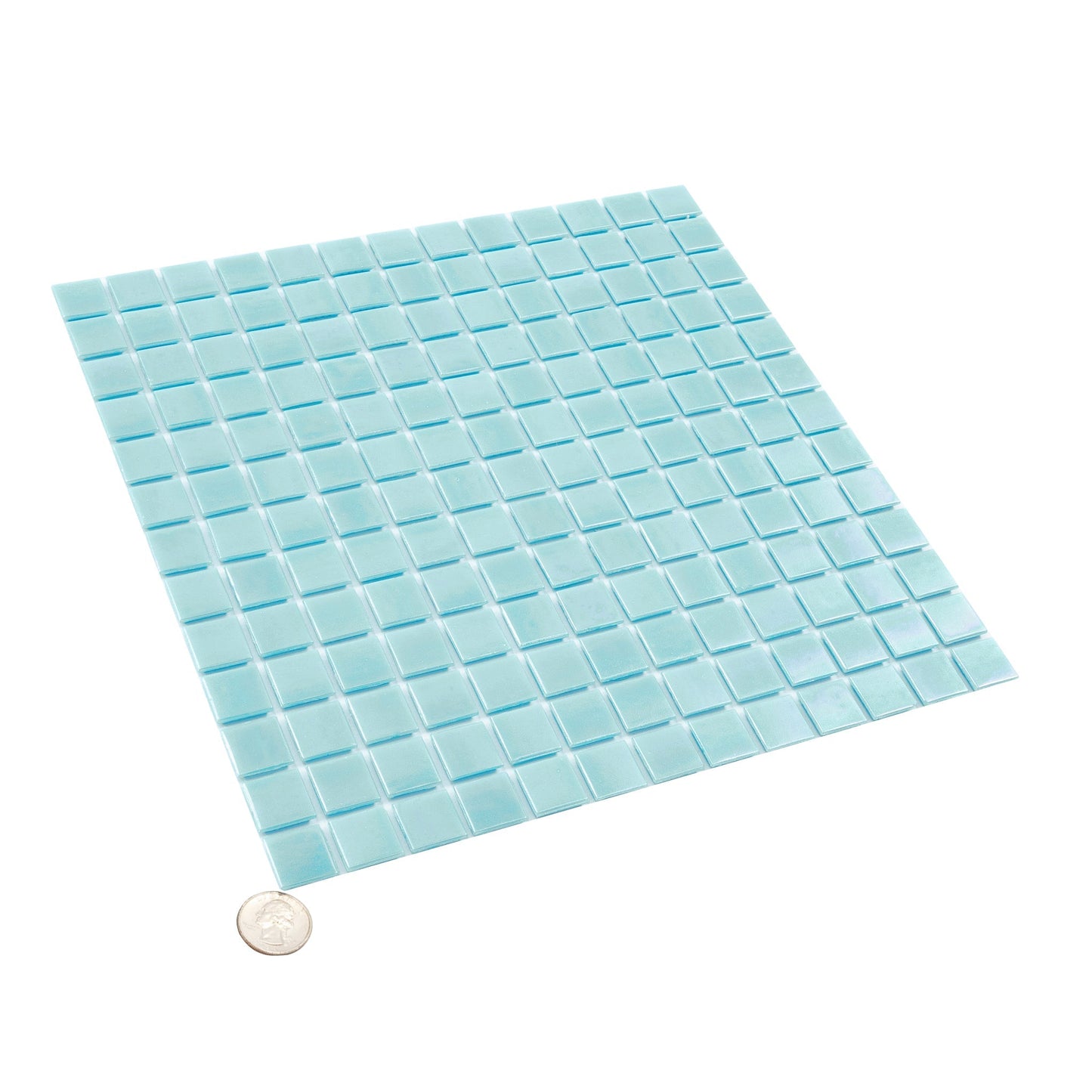 Sky Blue 12x12 Glossy Glass Uniform Square Mosaic Tile (20 pack, 20 sq ft/case)