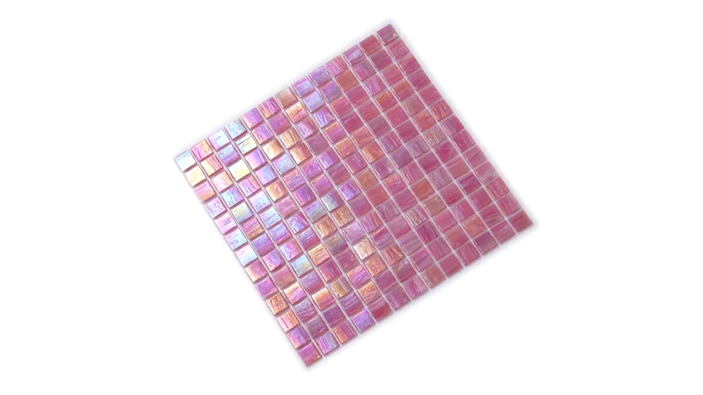Punch Pink 12x12 Glossy Uniform Square Glass Mosaic Tile (20 pack, 20 sq ft/case)