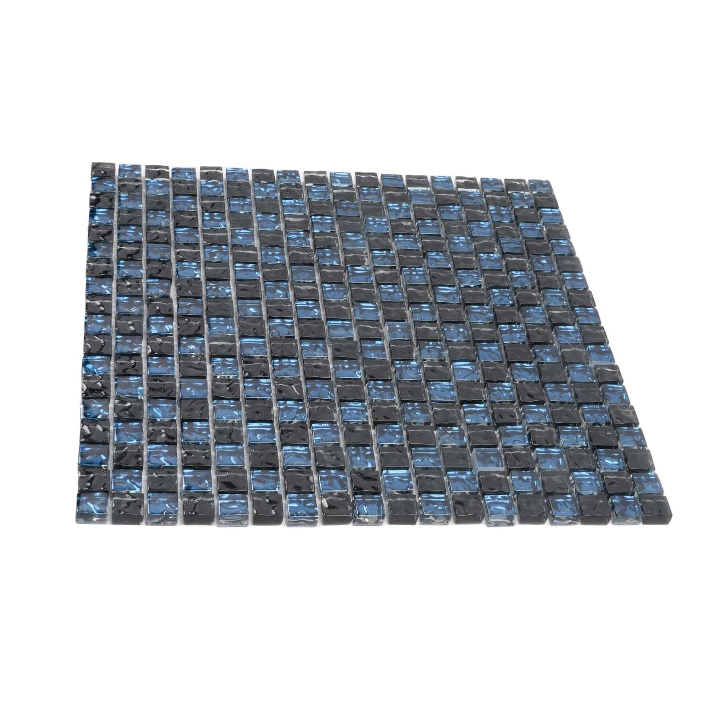 Blue Black 12x12 Glossy Square Glass Mosaic Tile (5 pack, 4.75 sq ft/case) - Sample