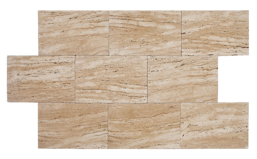 Patara Beige Vein-cut Tumbled Travertine Pavers