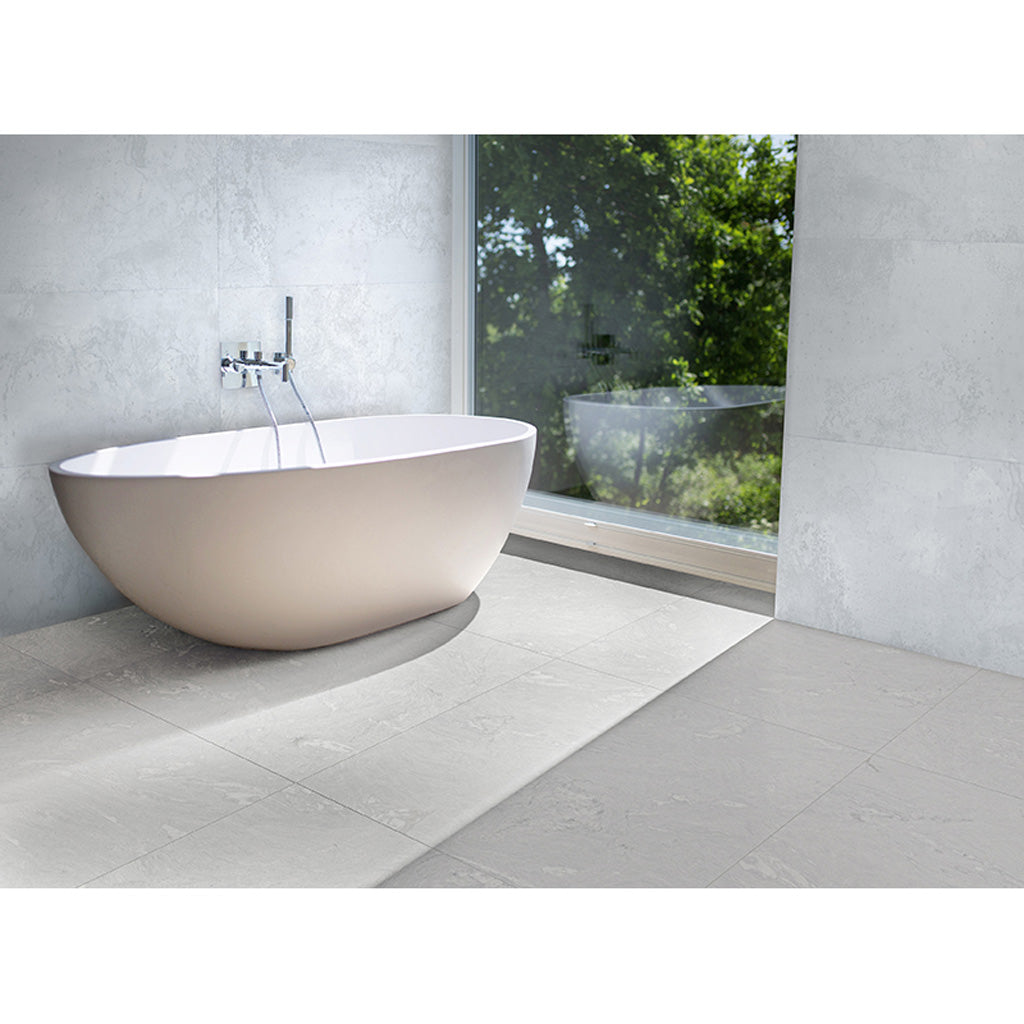 Pearl White 18x48 Matte Ceramic Large Format Tile (4 pack, 22.98 sq ft/case) - Sample