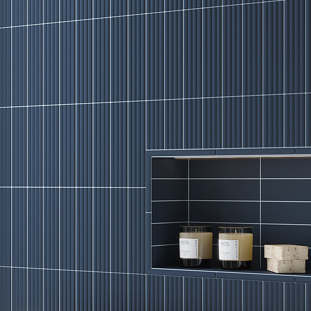 Blue 2x8 Matte Ceramic Subway Tile (60 pack, 6.48 sq ft/case)