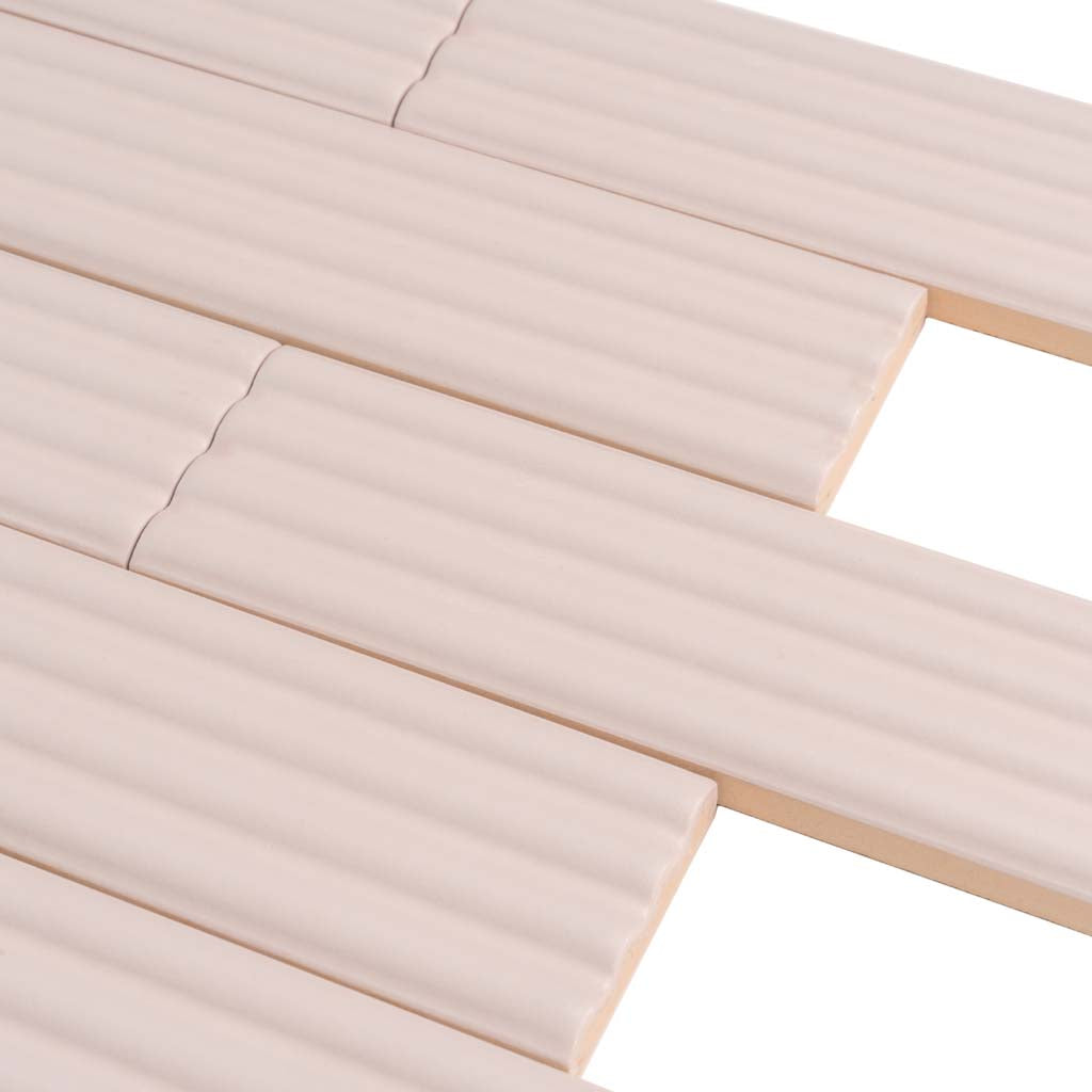 Pink 2x8 Matte Ceramic Subway Deco Tile (42 pack, 4.54 sq ft/case) - Sample