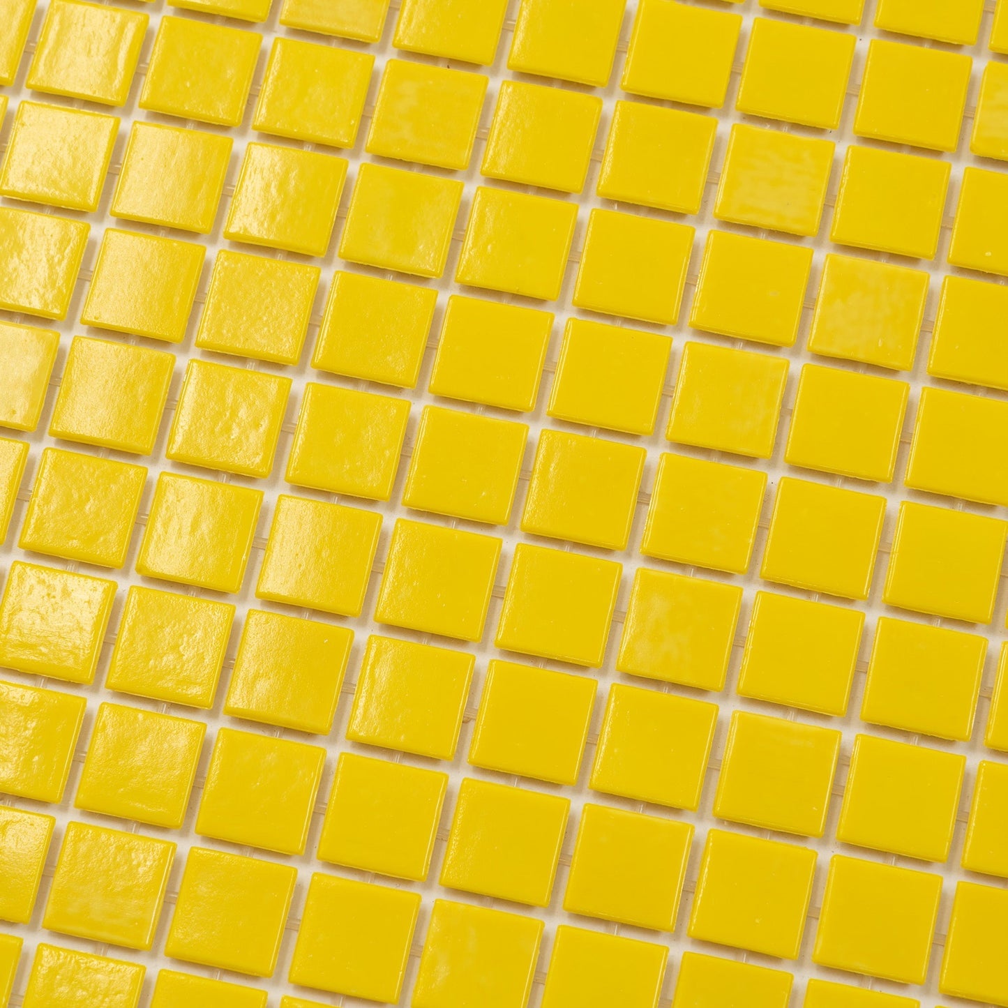 Lemon Yellow 12x12 Glossy Uniform Square Glass Mosaic Tile (20 pack, 20 sq ft/case) - Sample