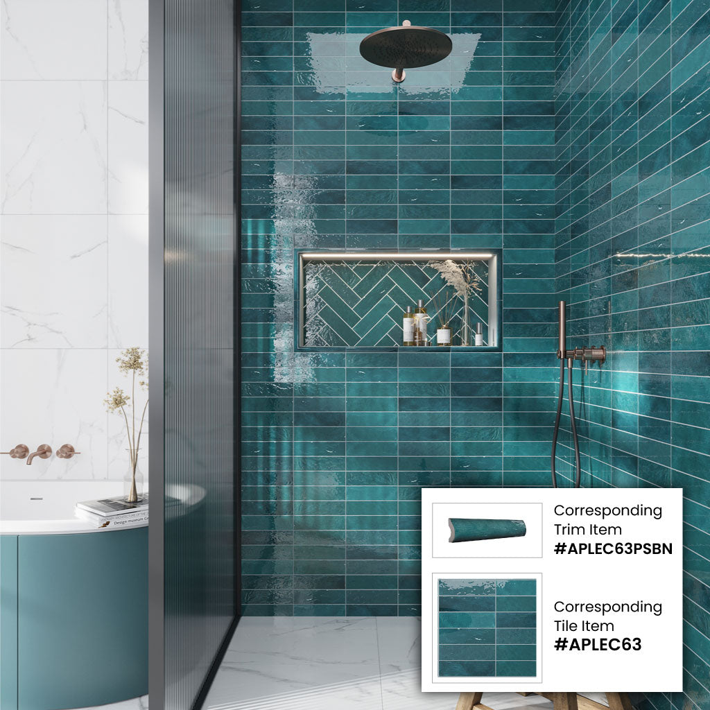 Green 2.58 in. x 8 in. Polished Ceramic Subway Tile (5.38 sq ft/case)