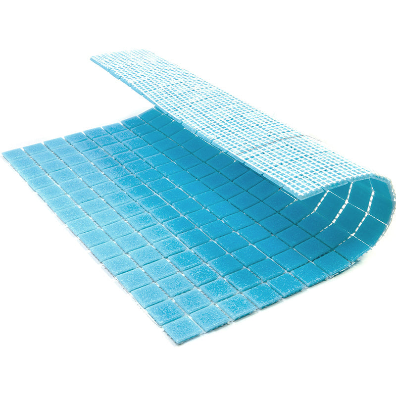 Cadet Blue 12x12 Glossy Uniform Square Glass Mosaic Tile (20 pack, 20 sq ft/case)