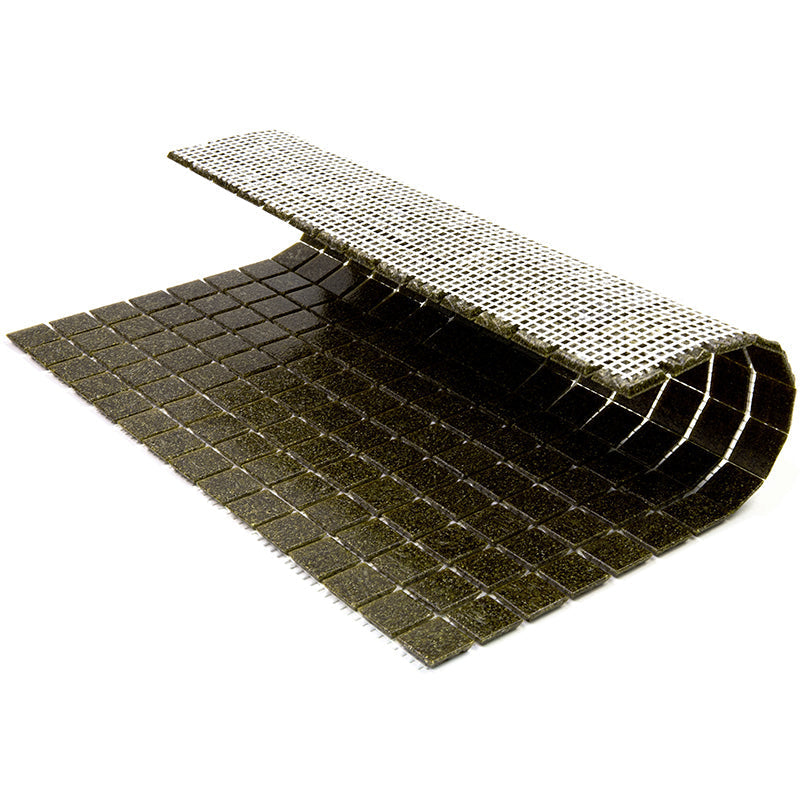 Peanut Brown 12x12 Glossy Uniform Square Glass Mosaic Tile (20 pack, 20 sq ft/case)