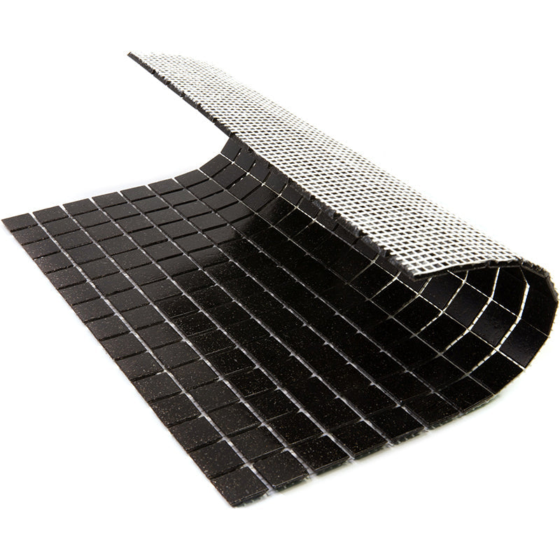 Dark Brown 12x12 Glossy Uniform Square Glass Mosaic Tile (20 pack, 20 sq ft/case) - Sample