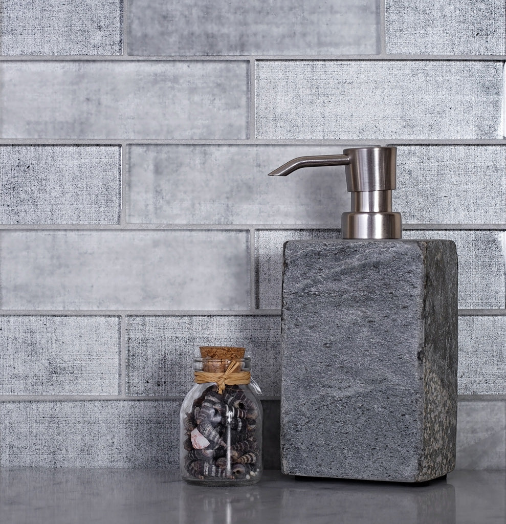 Gray 12x12 Glass Glossy Mosaic Tile (5 pack, 4.83 sq ft/case)