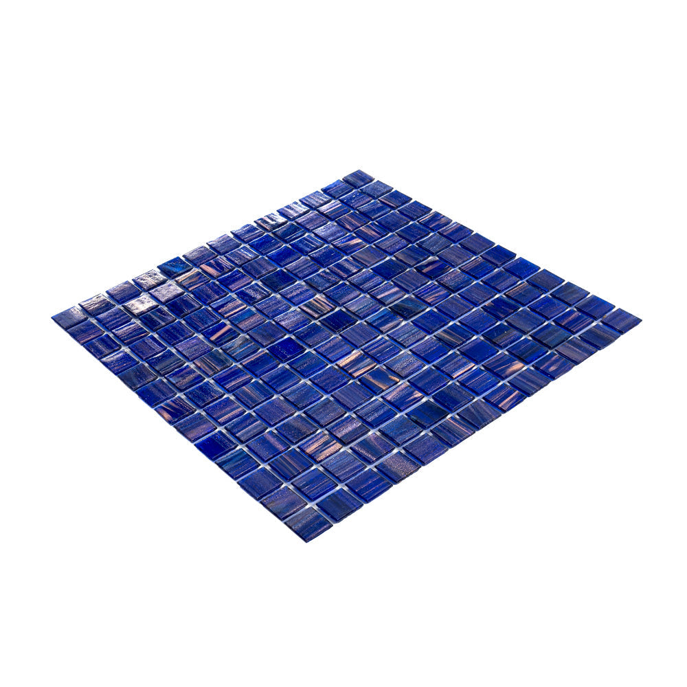 Royal Blue Gold 12x12 Glossy Uniform Square Glass Mosaic Tile (20 pack, 20 sq ft/case)