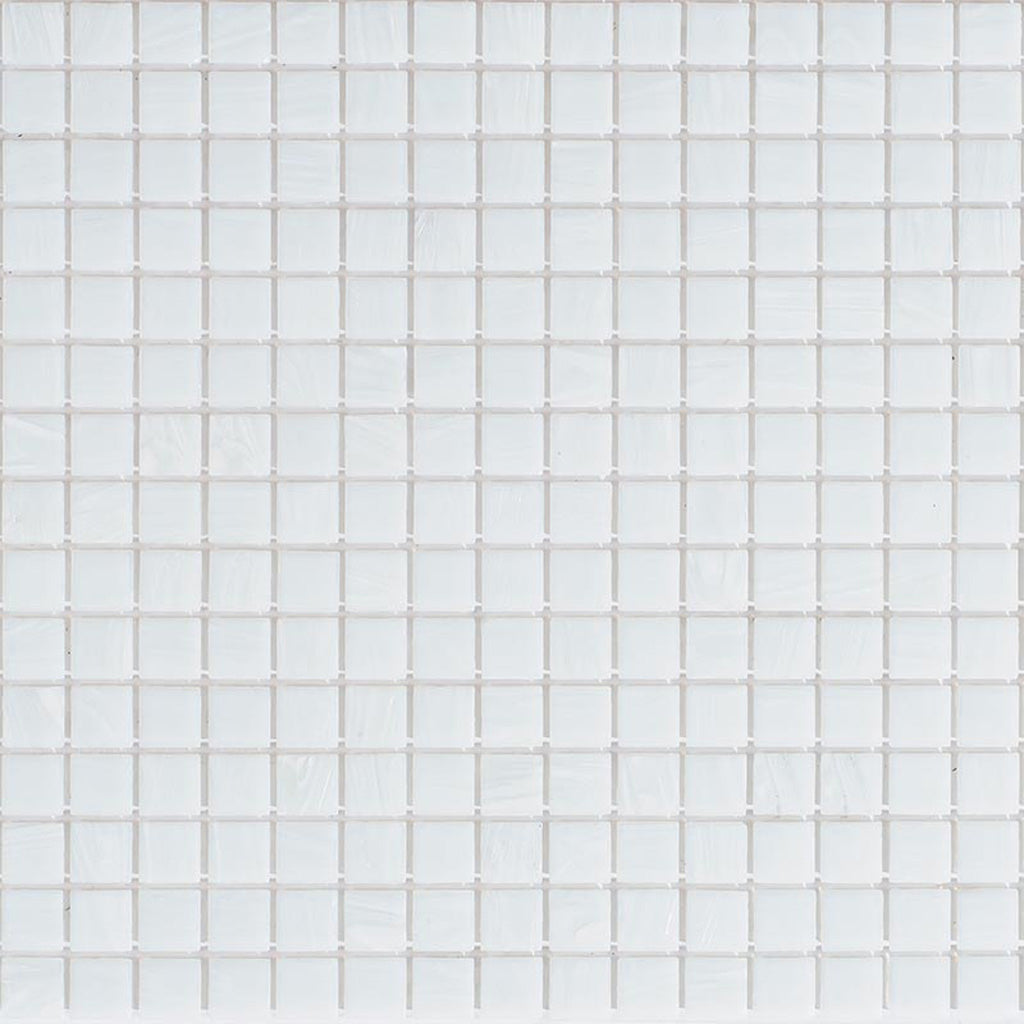 Cool Mint White 12x12 Glossy Uniform Square Glass Mosaic Tile (20 pack, 20 sq ft/case) - Sample