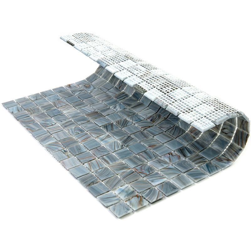 Templeton Gray 12x12 Glossy Uniform Square Glass Mosaic Tile (20 pack, 20 sq ft/case) - Sample